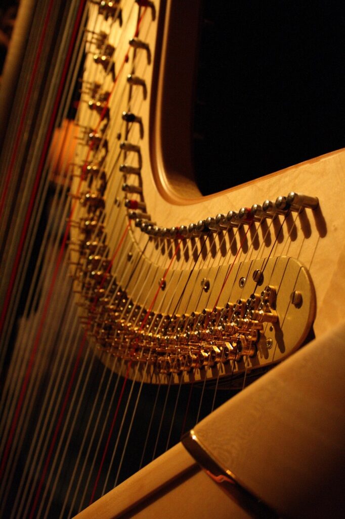 Harpe, instrument de musique, sons